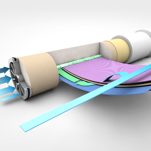 3D illustration of reverse osmosis membrane